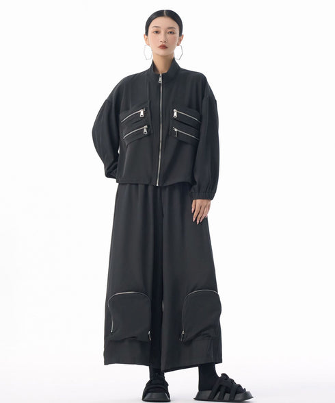 Zip Pocket Wide Pants
