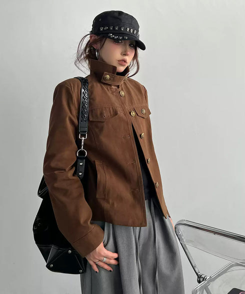 Raised Collar Jacket