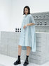 Lace Panel Relaxed Shirt Dress