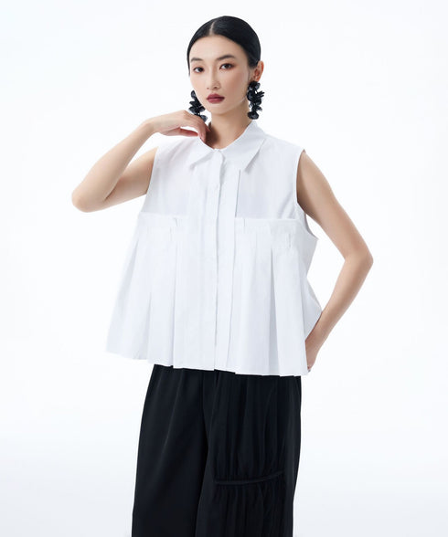 Nivelle Pleat Blouse