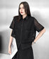 Mesh Layer Blouse & Shorts Co-ord