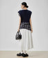 Layered Check Design Dress
