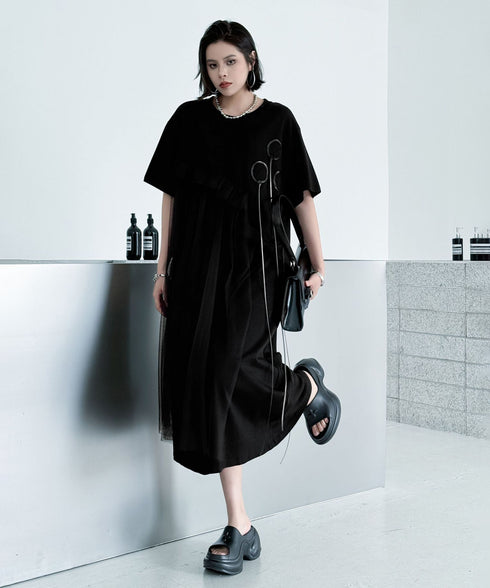 Tulle Layered Cut Dress