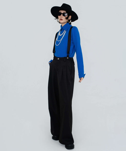 Suspender Wide Leg Pants