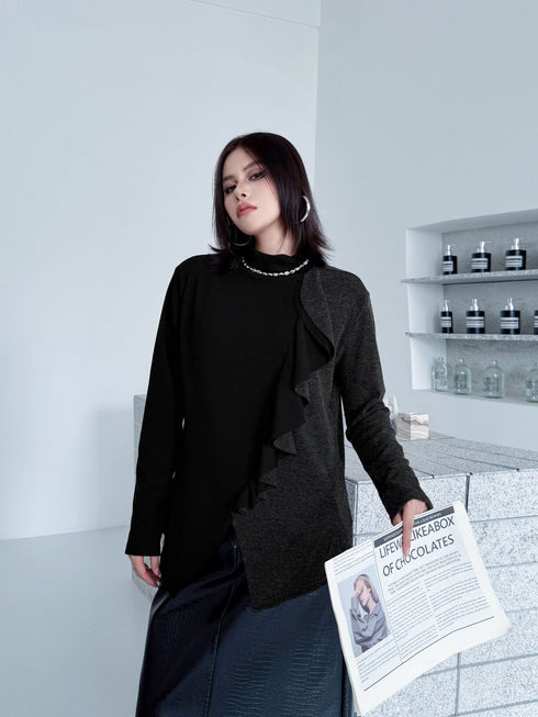 Frill Panel Contrast Top