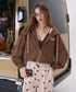 Mocha Crop Hoodie
