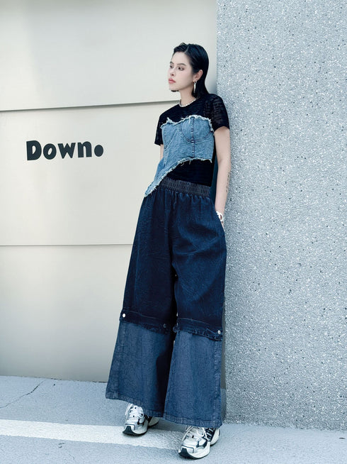 Black Mesh Layered Skirt