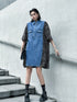Panel Mix Denim Dress