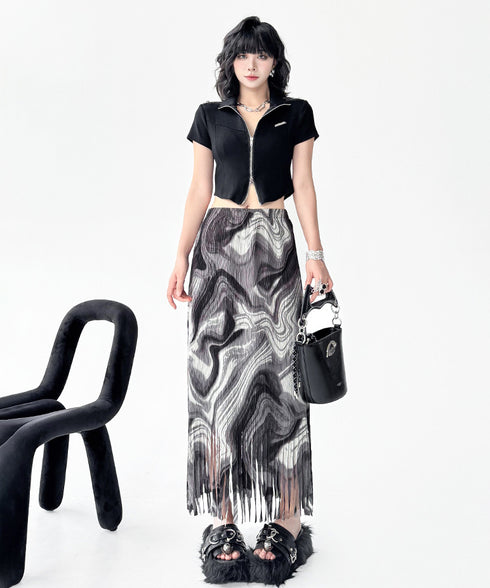 Shadow Layered Lace Skirt