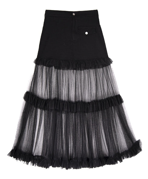 Sheer Tiered Skirt