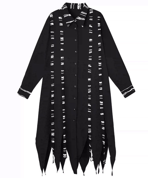 Frayed Contrast Knit Top