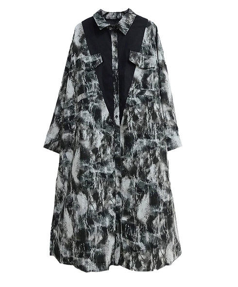 Brushstroke Yoke Dress