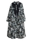 Brushstroke Yoke Dress