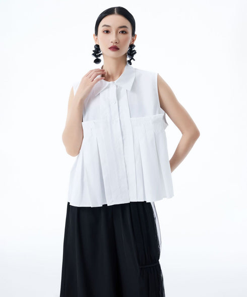 Nivelle Pleat Blouse