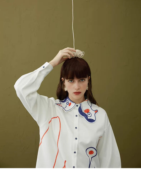 Doodle Collar Blouse