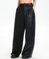 Contrast Texture Wide Pants