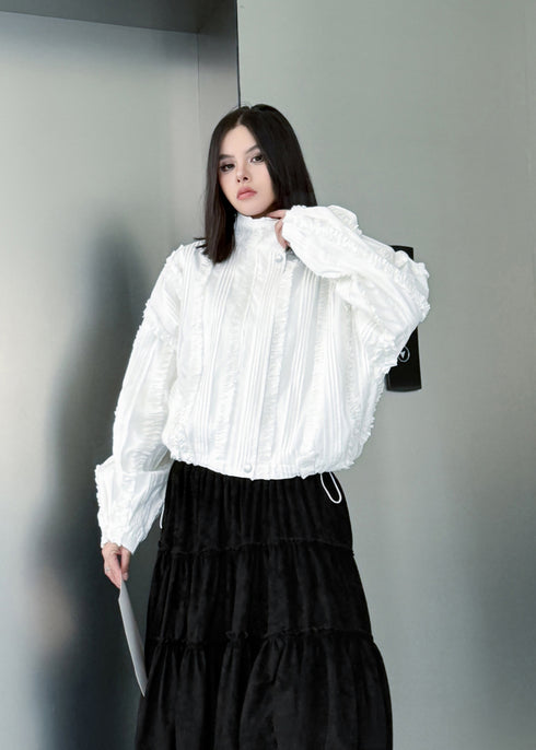 Vertical Frill Stand Jacket