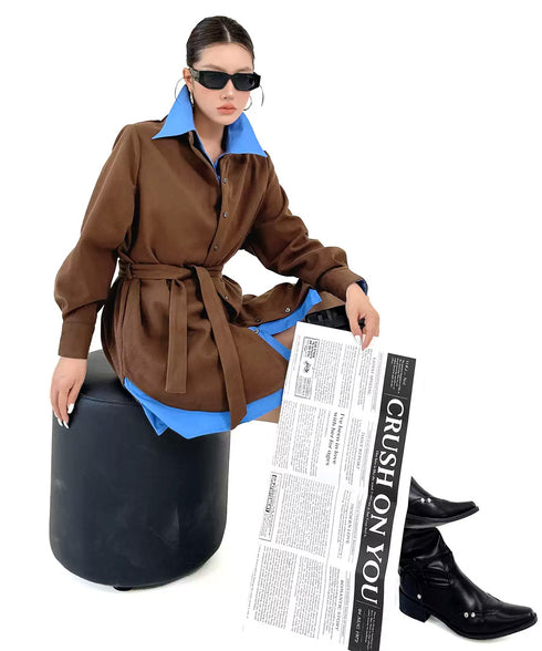 Bicolor Zip Top & Skirt Co-ord