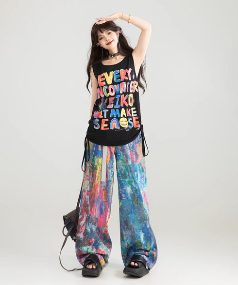 Art Color Wide Pants