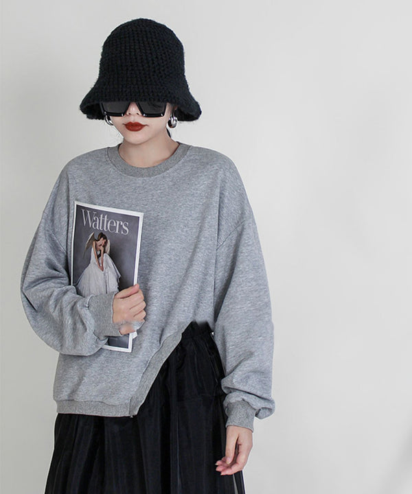 Asymmetric Hem Sweatshirt
