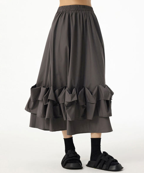 Frill Curve Skirt