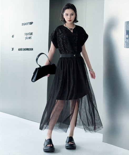 Sequin Dress & Tulle Skirt Co-ord