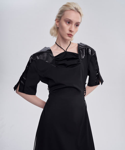 Gloss Panel Strap Dress