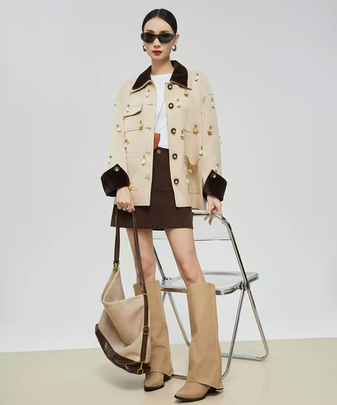 Pearl Charm Panel Jacket