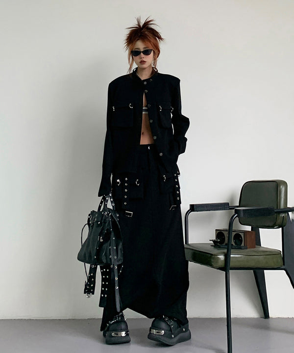 Utility Pocket Jacket&Cargo Long Skirt Series