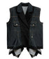 Layered Pinstripe Docking Vest