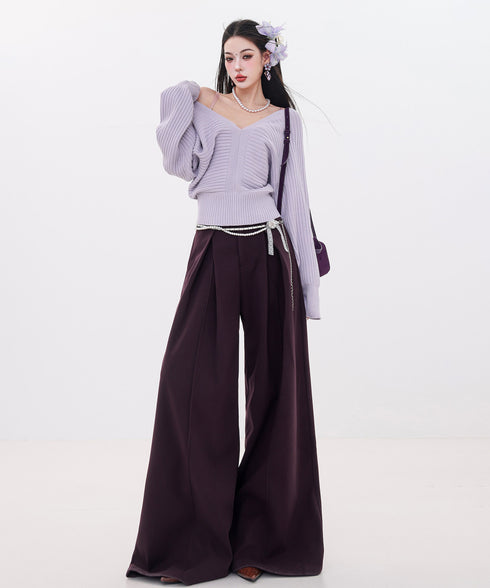 Fluid Pleat Wide Pants