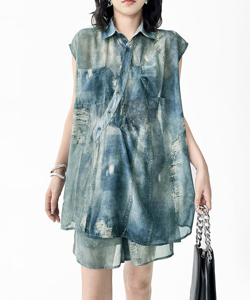 Floating Dye Shirt & Shorts Co-ord