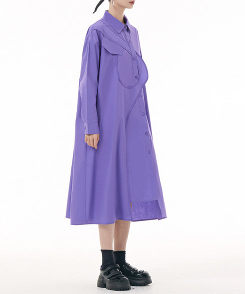Curved Line Shirt Dress