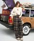 Mocha Line Check Pants
