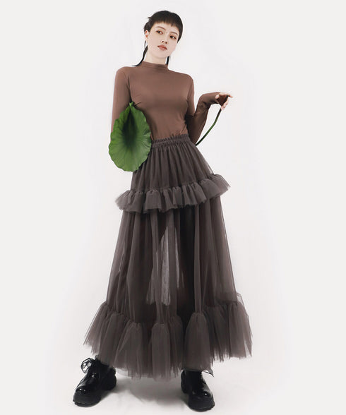 Halo Tier Ruffle Skirt
