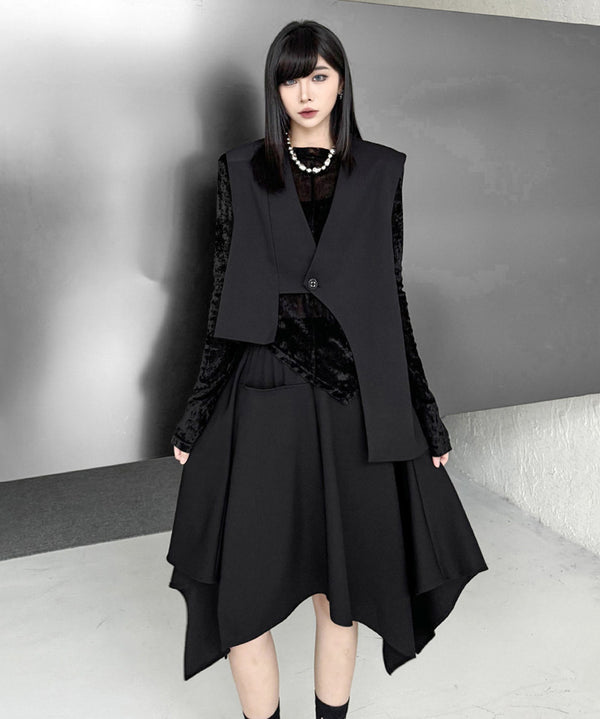 Bicolor Zip Top & Skirt Co-ord