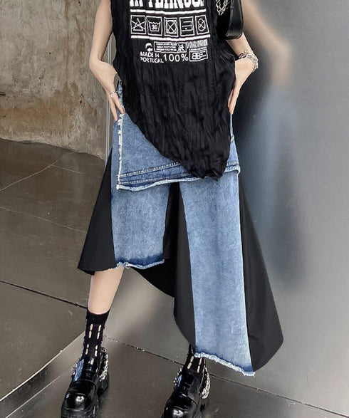 Black Mesh Layered Skirt