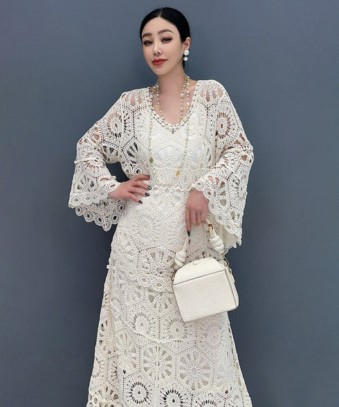 Lace Flow Top&Skirt Co-ord