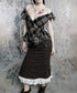 Plaid Edge Frill Blouse