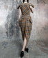 Plaid Fold Line Dress