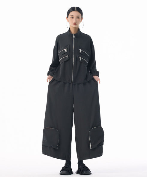 Zip Pocket Wide Pants