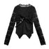 Lace Buckle Long Sleeve Top