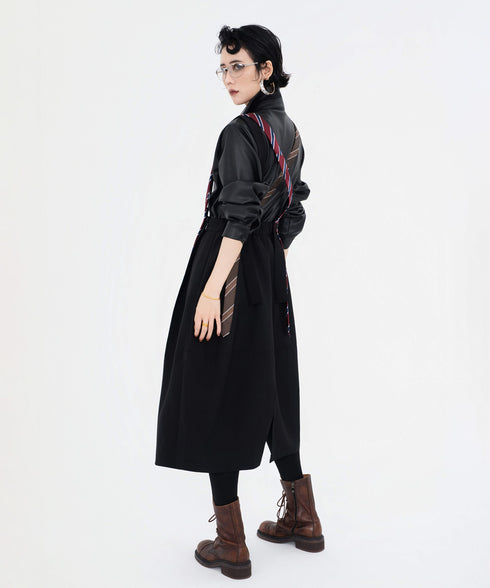 Tie Detail Apron Skirt