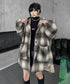 Oversized Plaid Hooded Coat