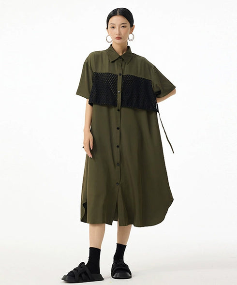 Mesh Layer Flow Dress