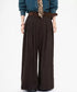 Wool Blend Wide Pleated Pants
