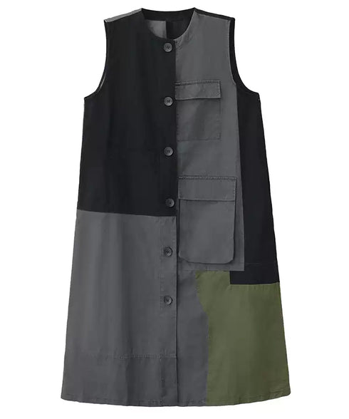 Color Block Cargo Panel Dress