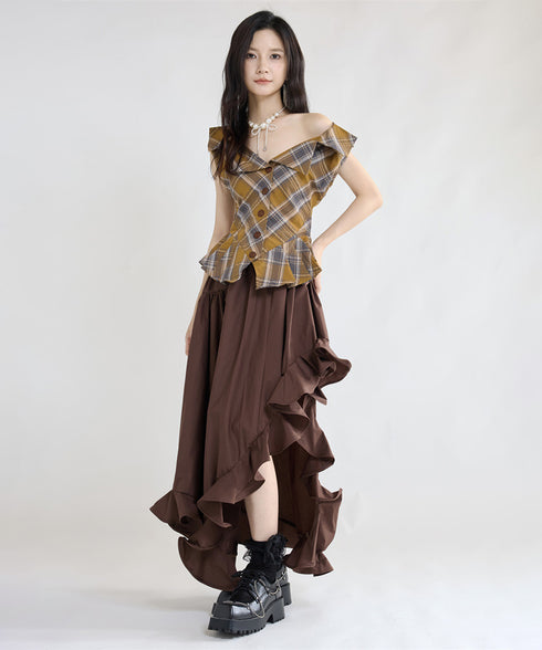 Wave Hem Skirt