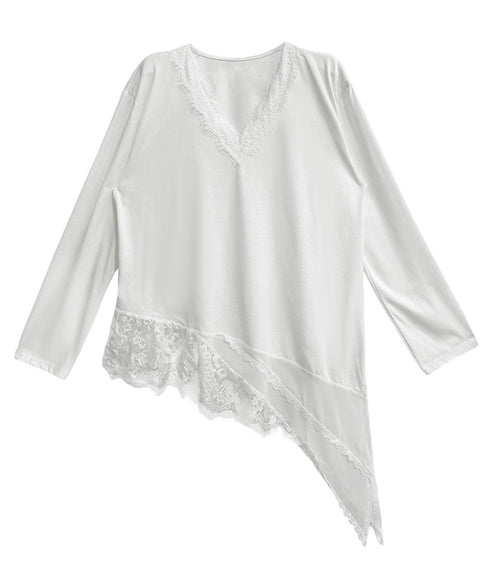 Mirevane Angled Hem Top