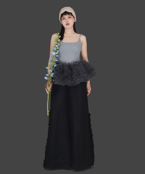 Ripple Seam Wide Pants